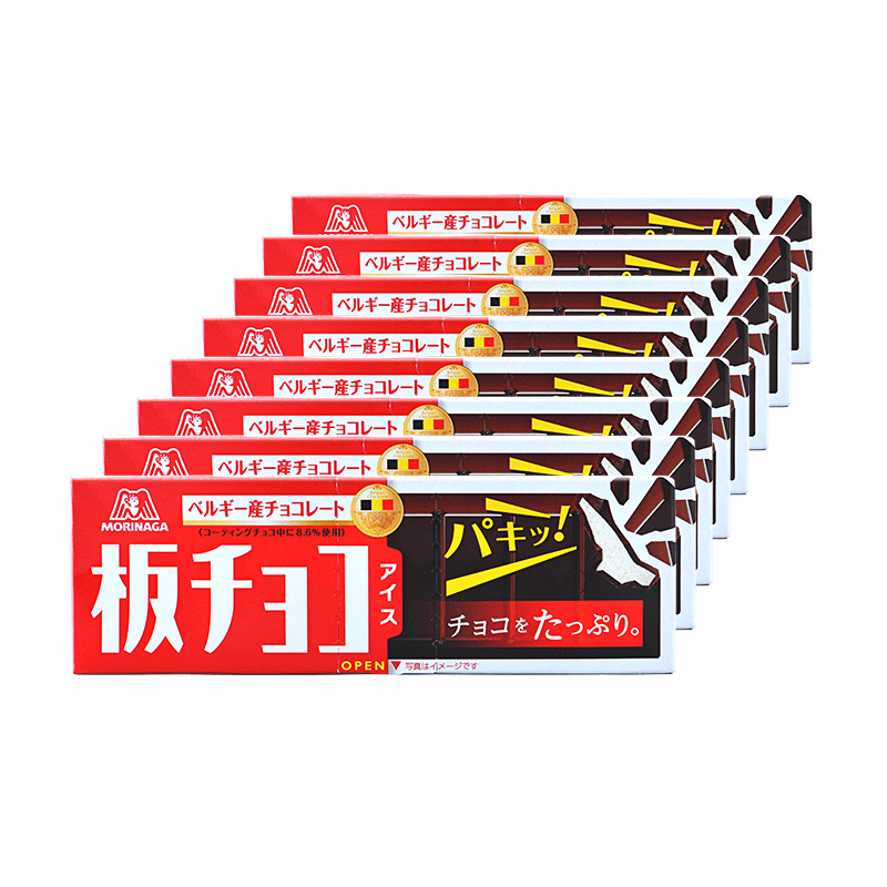 森永（Morinaga）冰淇淋巧克力排塊日本進(jìn)口脆皮冰棒夾心雪糕成人兒童休閑零食 排塊10支 新批次