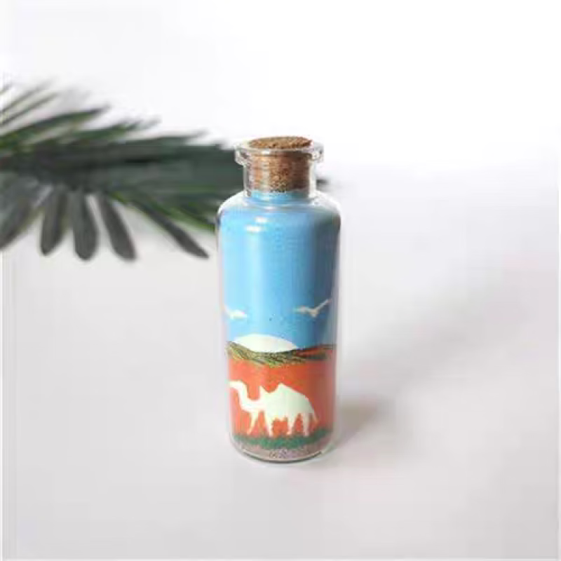 敦煌沙瓶画 敦煌沙画瓶鸣沙山五色沙夜市艺品沙瓶画敦煌旅游纪念 大号