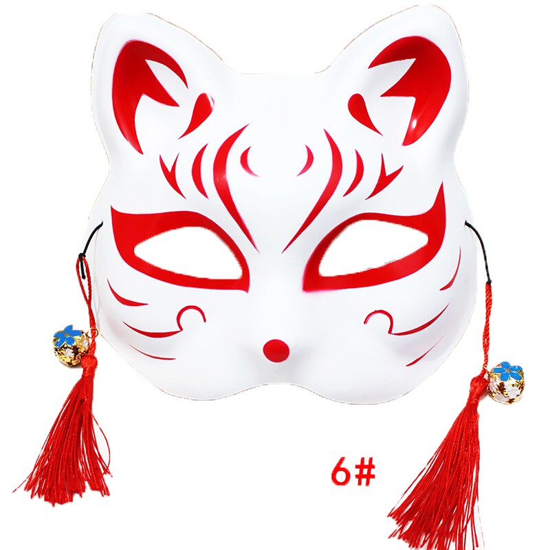 儿童有约彩绘狐狸面具日式和风妖猫二次元动漫男女自拍舞会抖音 06