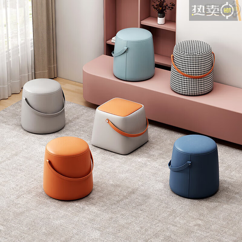 俏尚美凳子墩 布艺小凳子 时尚创意换鞋凳轻奢矮凳软坐墩小凳子家用