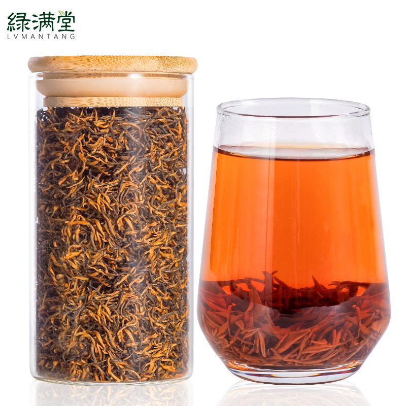 绿满堂金骏眉特级春茶蜜香型武夷山工夫红茶茶叶50克罐装 50g1罐