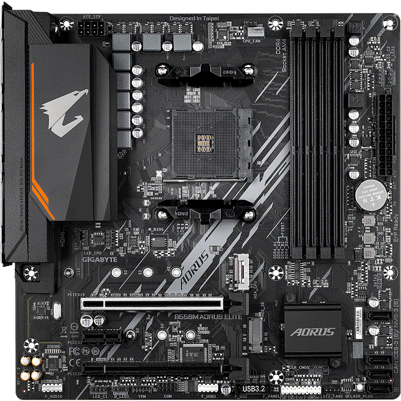 ΣGIGABYTEС B550M AORUS ELITE DDR4ִ֧45005600X5700G5800X AMD B550 Socket AM4