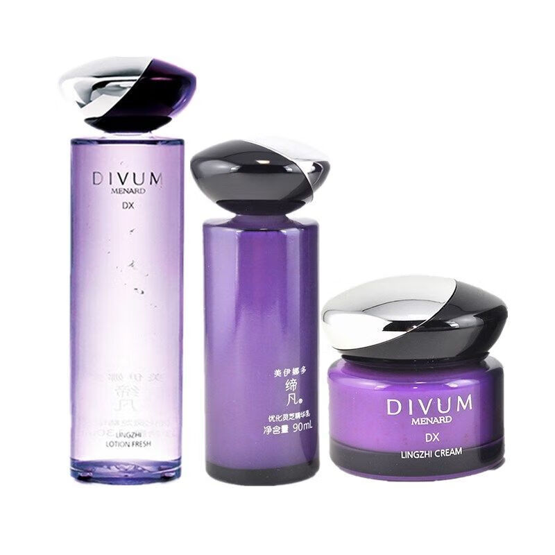 美伊娜多(menard)缔凡灵芝三件套(露:乳:霜)精华水补水保湿抗皱紧致