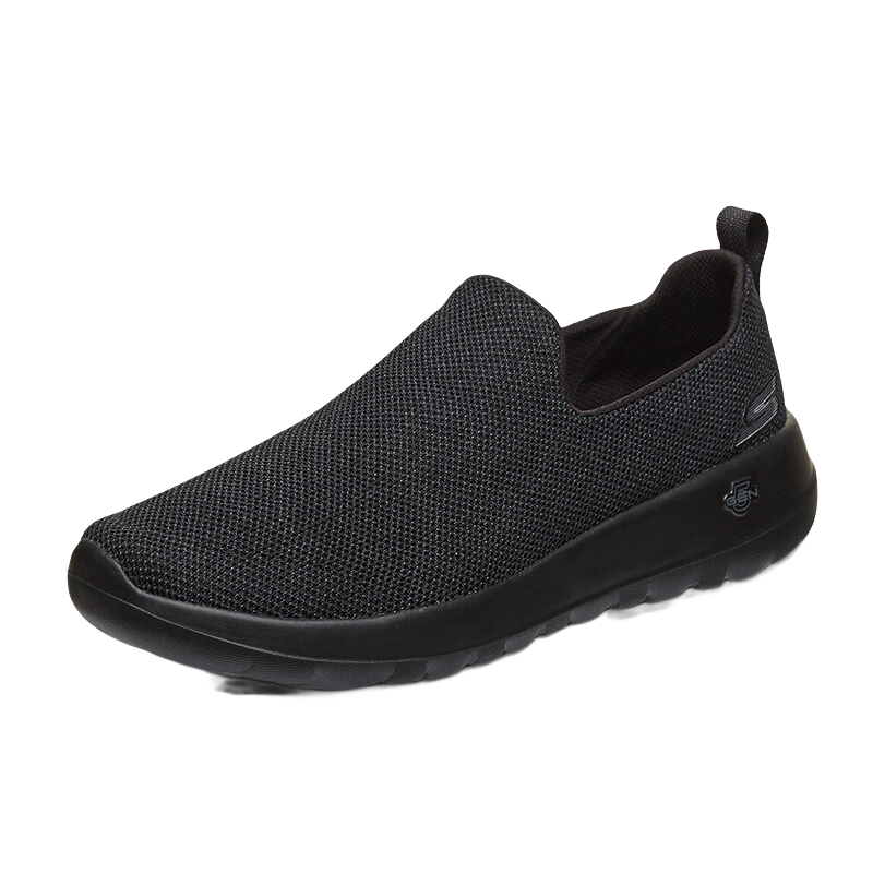 斯凯奇（Skechers）男鞋春季舒适一脚蹬休闲鞋轻便健步中老年百搭防滑运动鞋54609 54609-全黑色BBK 42