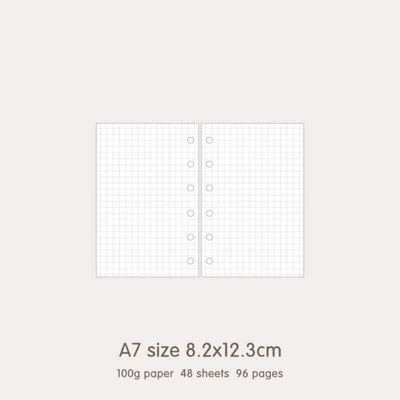 a7活页纸6孔活页本内芯活页替芯a7可替换纸张笔记本子六孔内页 a7