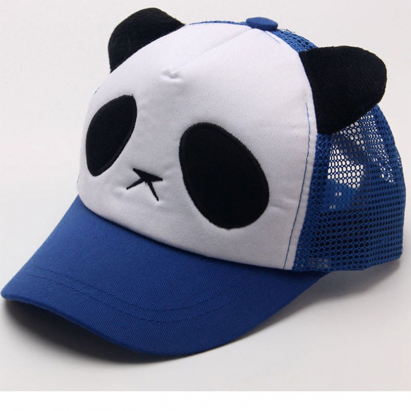 亚百鹿熊猫帽子夏季网帽韩版亲子熊猫棒球帽子男女宝宝春秋卡通鸭舌帽