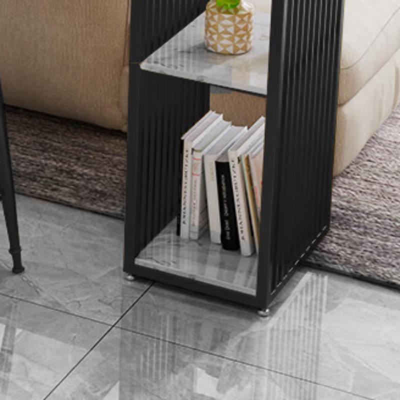 大理石吧台桌家用客厅小隔断酒柜轻奢靠墙阳台高脚厨房餐桌椅 黑色