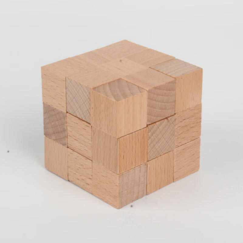 搭啵兔榉木神龙摆尾鲁班锁古典成人玩具孔明锁木制玩具小学生 榉木