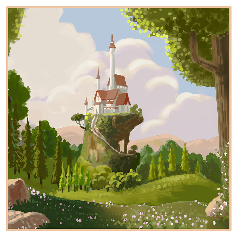 美岸(meian)数字油画diy油彩画手工填充填色清新王国