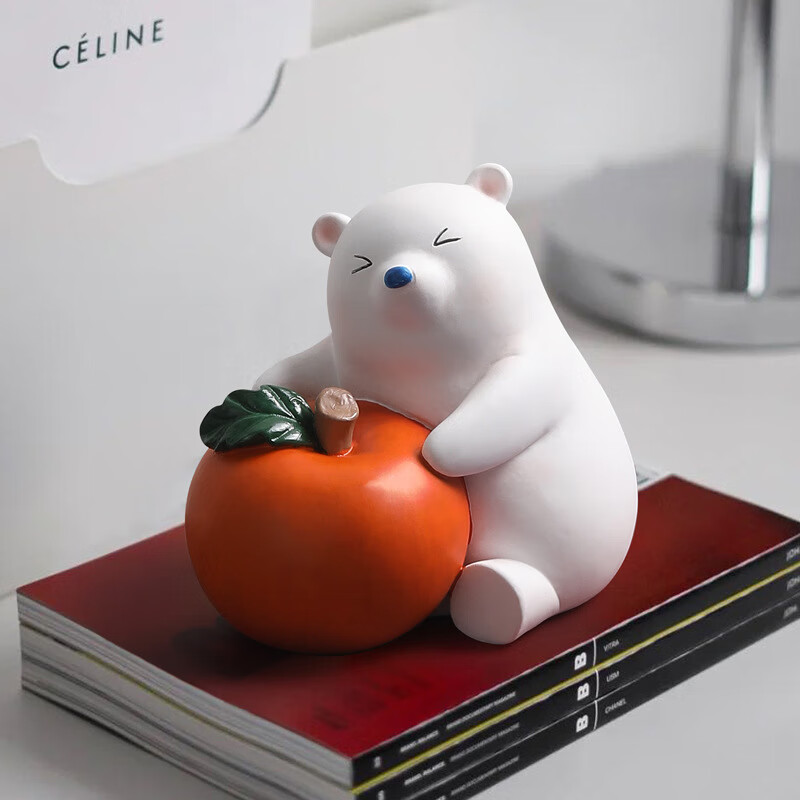 年装饰品兔子摆件玄关客厅家居柿柿如意吉祥物乔迁新居礼品 苹苹安安
