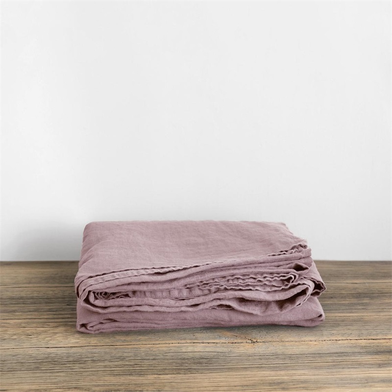 亚麻床单纯亚麻 纤维水洗纯亚麻床单麻布床上用品舒适透气可定制 灰紫