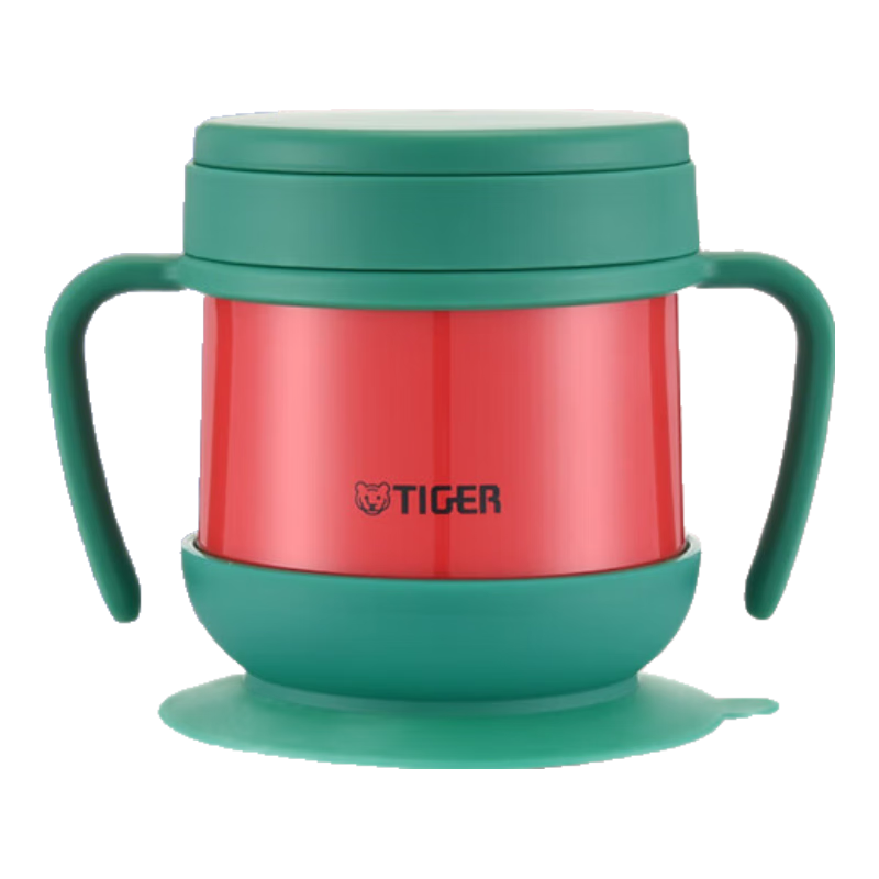 虎牌（TIGER）兒童餐具嬰兒保溫防燙輔食碗不銹鋼吸盤防滑飯盒MCP-A25C-G 250ML