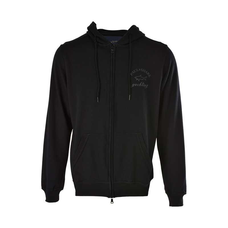保罗与鲨鱼(paul&shark)男士保暖纯色棉质连帽秋冬季运动夹克奢饰品