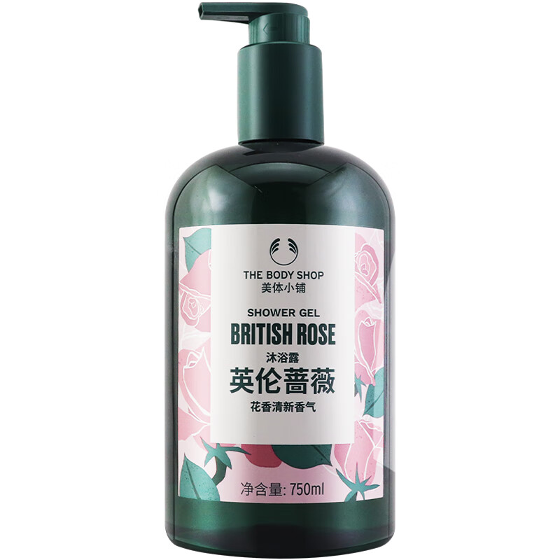 菲诗小铺（The Face Shop）美体小铺英国进口沐浴露750ml清爽洁净花果清香柔顺 蔷薇沐浴露 750ml