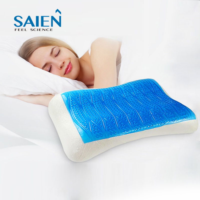 SAIEN赛恩（SAIEN）冰凝胶凉枕 奢华3D冰凝枕头 冰凉凝胶垫 降温冰垫 冰凉记忆棉枕头蓝色