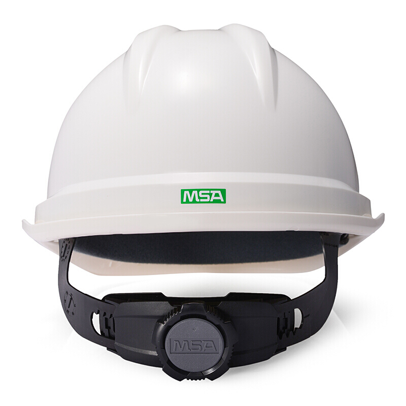 梅思安/msa abs豪华超爱戴有孔白色安全帽1顶 1个双色logo单处印制不
