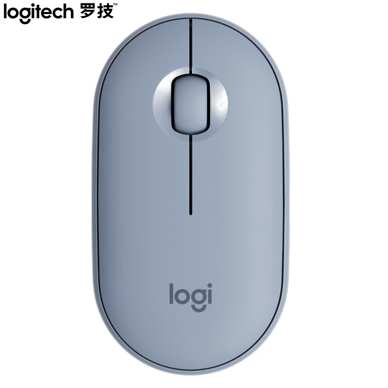 罗技（Logitech）Pebble鹅卵石 鼠标 无线蓝牙鼠标 办公鼠标 轻音鼠标 女性鼠标 便携鼠标 对称鼠标 雾霭蓝