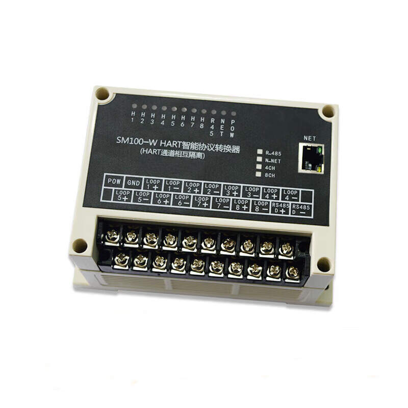 蕴璞8路HART转 MODBUS RS485协议转换器 MODBUS-TCP网关 SM100-W 松茂 SM100-W-4