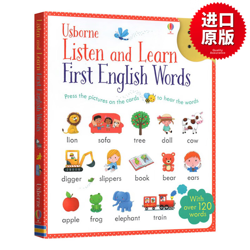 触摸可发声英语单词卡片 Listen and Learn First English Words 英文原版儿童教材教辅 Sam Taplin 英文版 进口英语原版书籍