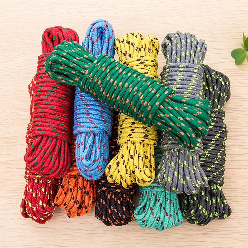 尼龙晾衣绳加粗晒被子挂衣晾衣服的绳子防风防滑晒衣绳挂衣绳 2条装（20米）