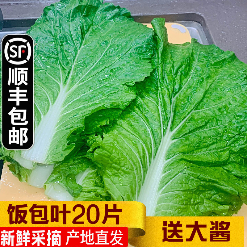 辰实【顺丰】东北新鲜大白菜叶20片 打饭包菜叶子 打菜包饭包 20片(配