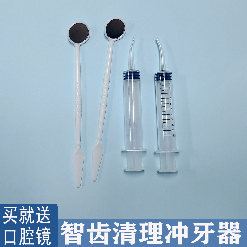 独立包装带刻度冲牙针管智齿牙洞清洁器家用口腔牙齿缝冲洗输送针管弯头冲牙器注射器12ml 1支【独立包装】