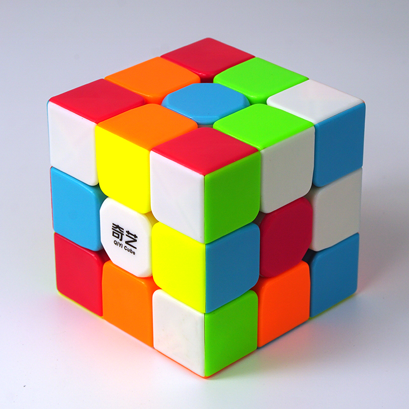 奇艺勇士s三阶魔方 3阶比赛专用玩具礼物儿童男孩顺滑实色免贴纸送