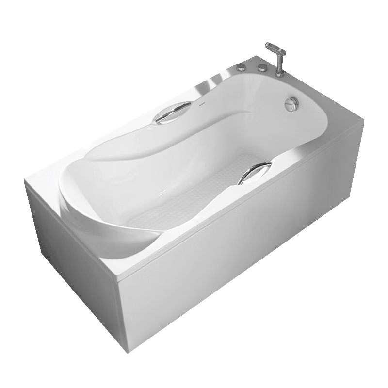 箭牌（ARROW） 亚克力普通浴缸五件套防滑浴缸家用小户型泡澡多尺寸一体成形 1.6米普通浴缸（不含五金件） 左裙