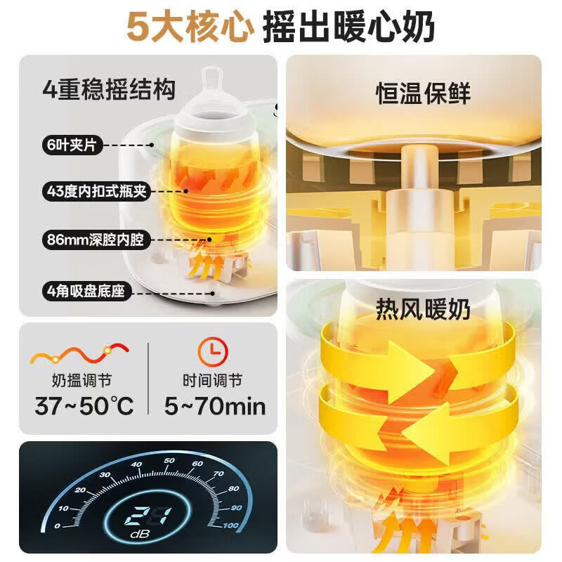 浦利顿(PLODON)全玻璃恒温壶婴儿冲奶母婴专用安全0胶水调奶器风冷家用恒温水壶 【调奶组合】下单立省100元 1.3L