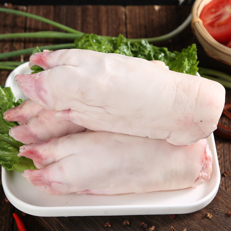 新鲜冷冻带筋猪前蹄 猪脚 猪手 猪爪 猪腿批发 带筋 猪前蹄 大猪蹄子