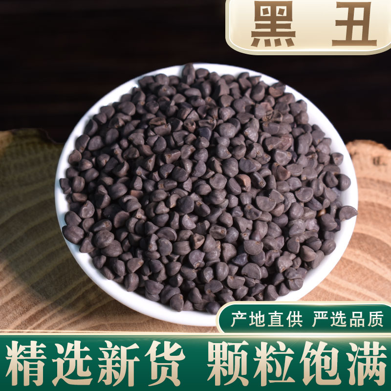 北京同仁堂黑丑中药材500g二丑牵牛子无杂质黑白丑野生免费磨牵牛子粉