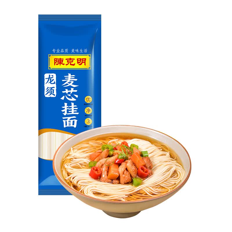 陈克明面条 麦芯龙须细挂面900g 劲道营养早餐面 拉面汤面细面条速食面属于什么档次？