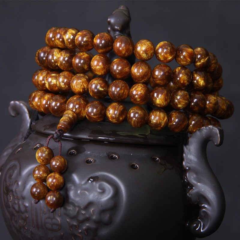 顶盈 二代海柳手串108颗 金丝柳佛珠男女手链 收藏级 6mm*108颗 精品