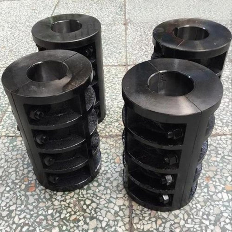 联轴器 刚性套筒联轴器 jq jqw立式夹壳联轴器 螺栓连接紧固轴器 黑色