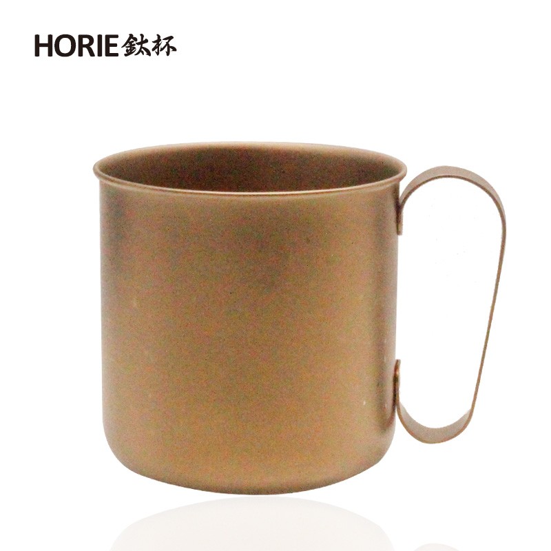 日本HORIE进口马克杯钛杯创意钛杯子纯钛水杯简约情侣杯咖啡杯 TMA-205A
