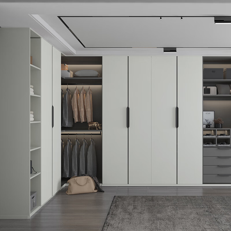 墨来香舍 防水加厚pvc衣柜贴纸美式轻奢ins灰色墨绿色柜子翻新贴纸