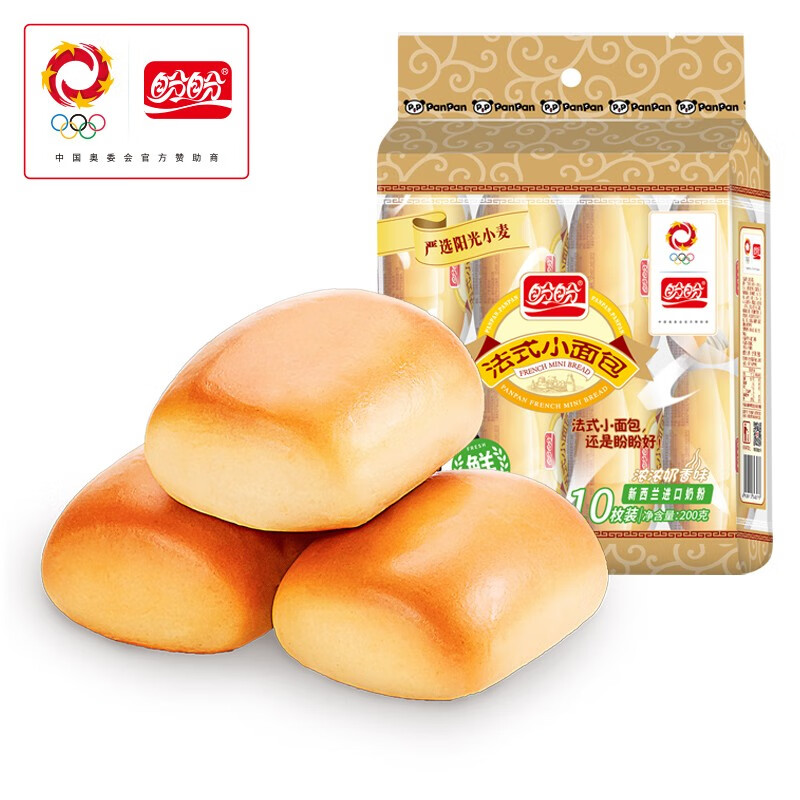 盼盼 法式小面包手撕面包 早餐面包 法式軟面包 點(diǎn)心休閑零食 小面包200g/袋