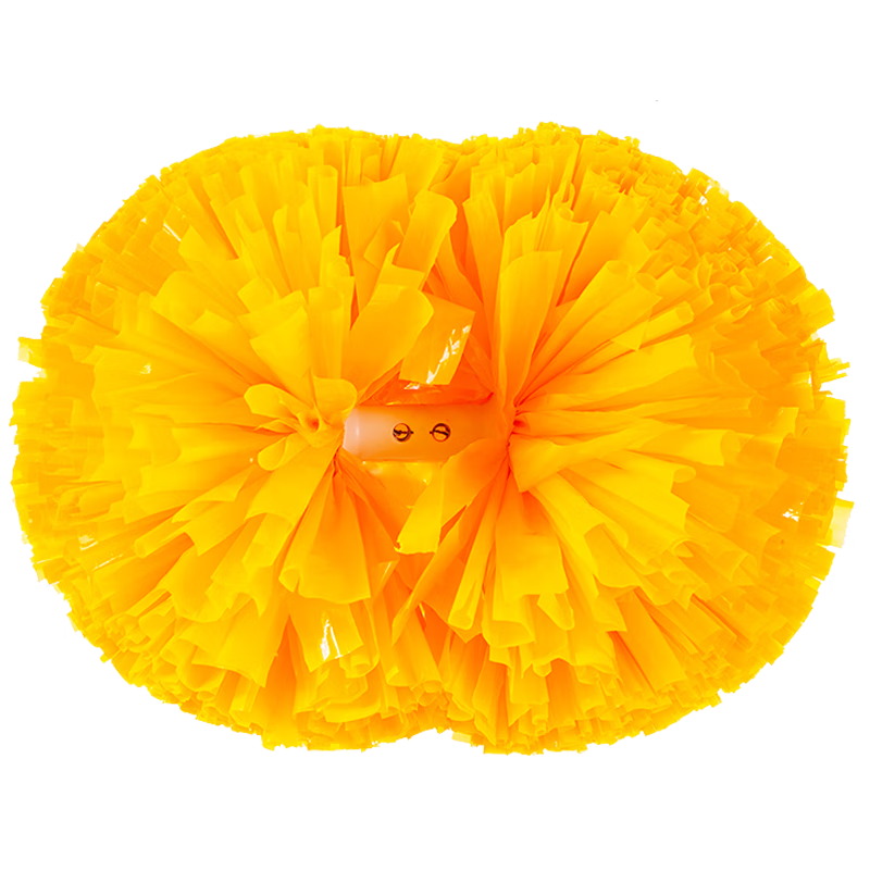 歐之云（Ouzhiyun）啦啦操花球 拉拉隊(duì)手搖花學(xué)校運(yùn)動(dòng)會(huì)健美操舞蹈道具手花 黃色【一個(gè)裝】 4寸【23CM×28CM】