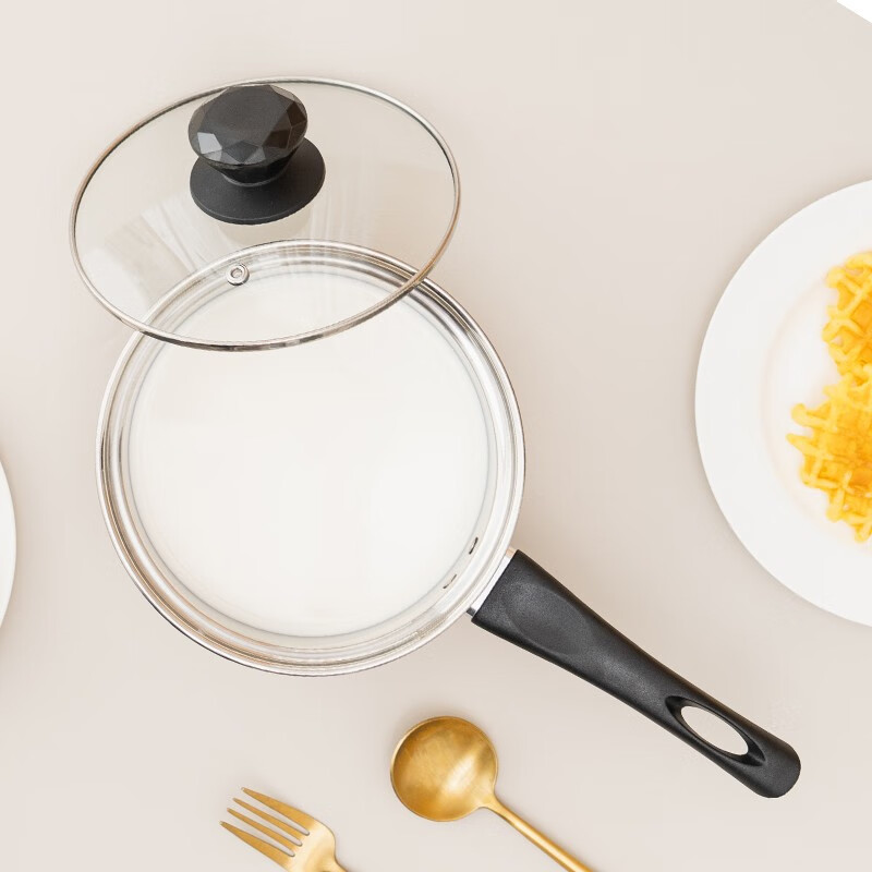 Debo徳铂不锈钢奶锅泡面锅电磁炉明火通用