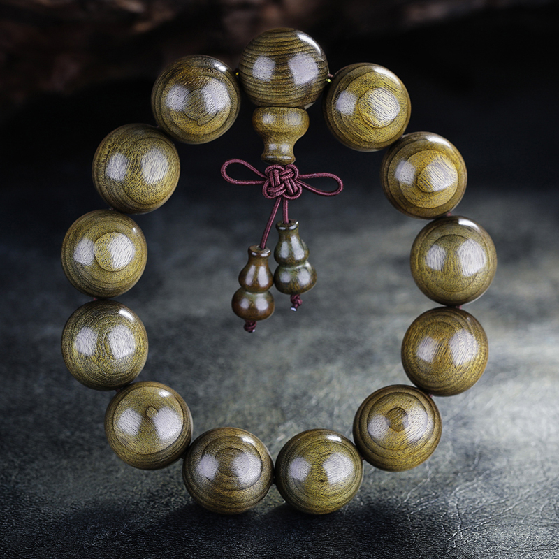 石玥珠宝  金丝楠木手串男女款文玩佛珠手链 木手串把件 约18mm高性价比高么？