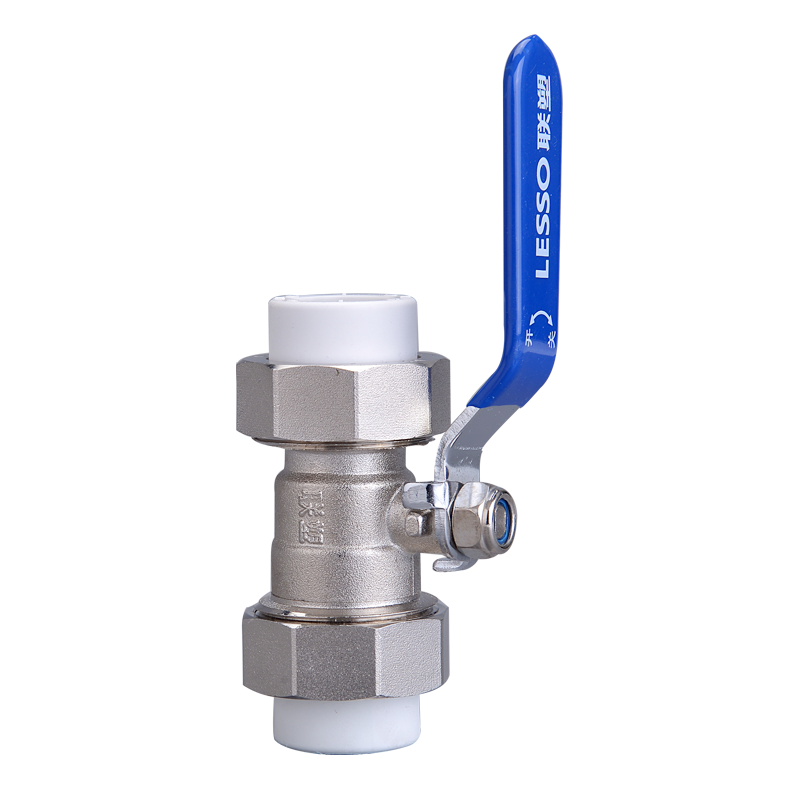 定制ppr双活接球阀 内外螺纹单活接球阀 截止阀 暗阀热熔水管配件