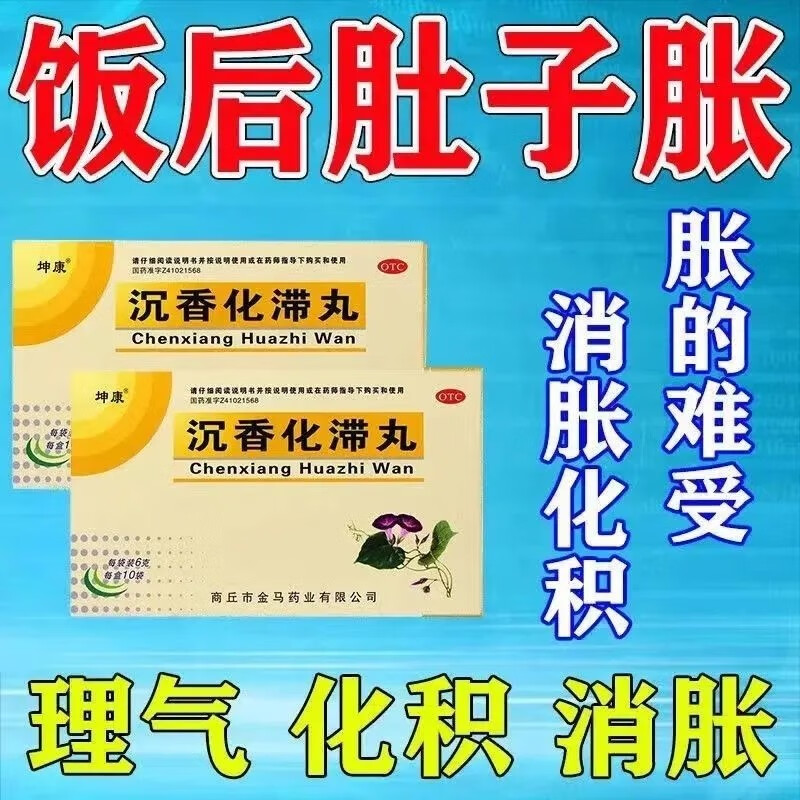 坤康 沉香化滞丸6g*10袋/盒 理气化滞 用于饮食停滞胸腹胀满不想吃饭
