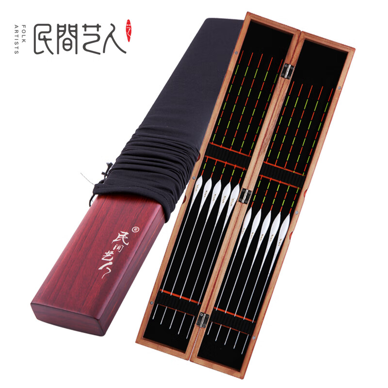 民间艺人小白漂水晶尾系列鱼漂套装高灵敏醒目浮漂桐木盒组合装渔具鱼