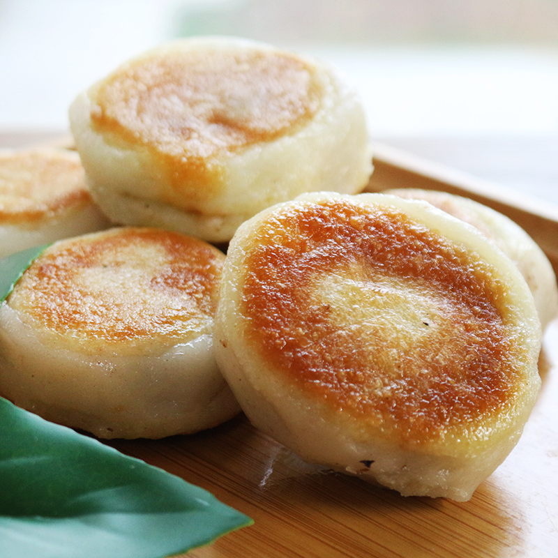 虎钢馋阳帆粘火勺东北粘火烧年火烧特产白粘豆包黏火勺小豆馅500克每