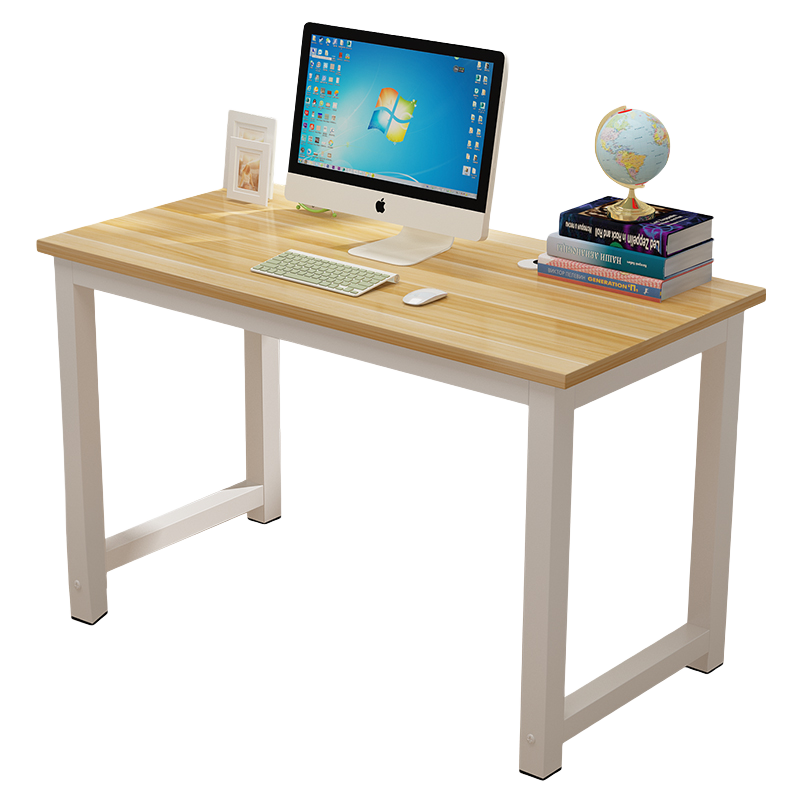 雅美乐 电脑桌台式家用书桌 现代简约办公桌学习笔记本桌子 电竞桌 浅胡桃色 120*60*73CM YSZ382