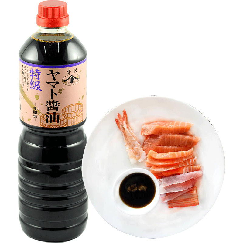 盛田日本原装进口调味料 大和 酿造酱油 1L  日本料理调味品