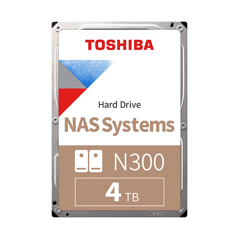 TOSHIBA 东芝 N300系列 3.5英寸 NAS硬盘 4TB（CMR、7200rpm、256MB）HDWG440