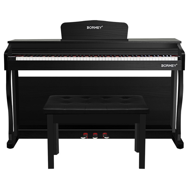 博美（BORMEY）电钢琴智能钢琴88键重锤数码钢琴 【指定考级】DEP-130A升级款重锤黑+礼包