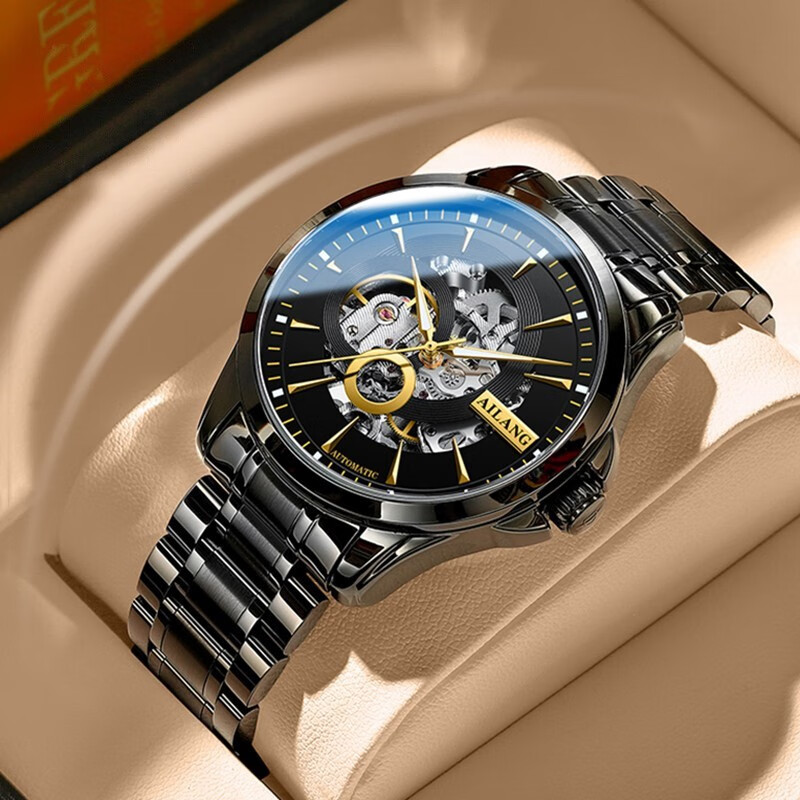 spirra阿玛妮全自动机械手表男士镂空防水陀飞轮十大品牌男士商务潮流