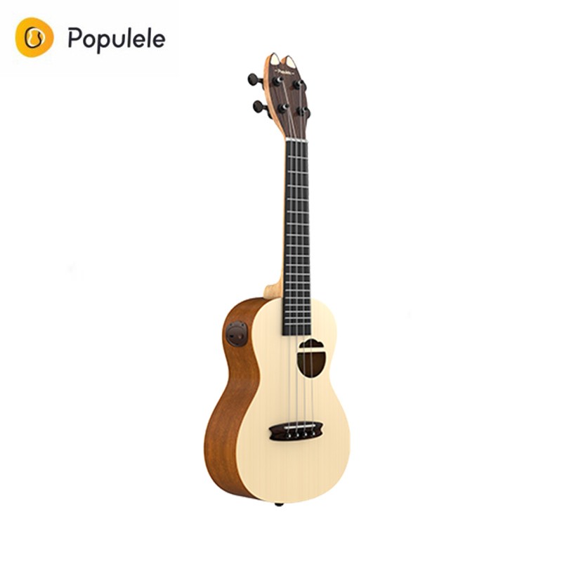 Poputar Q1新品智能尤克里里初学者学生成人女小吉他乌克丽丽23寸入门小米乐器礼物 咪萌